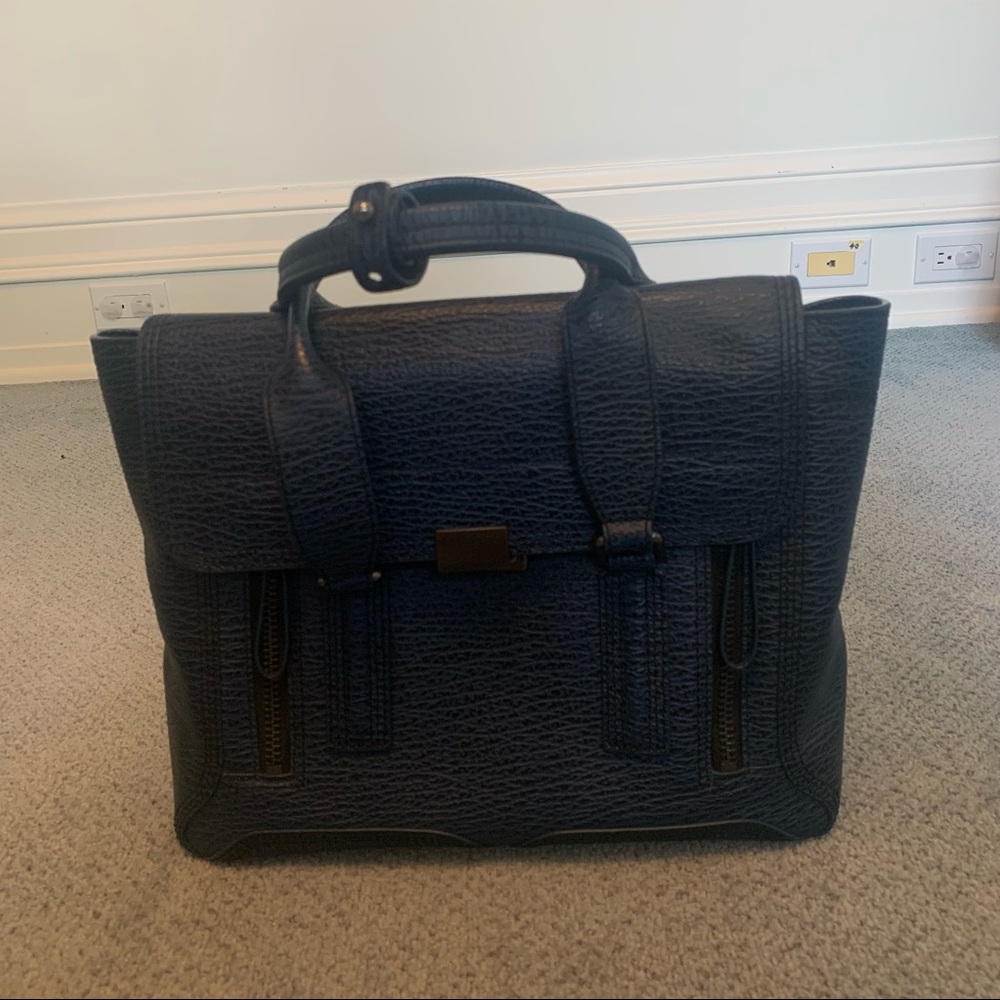 3.1 Phillip Lim Blue and Black Pashli Bag